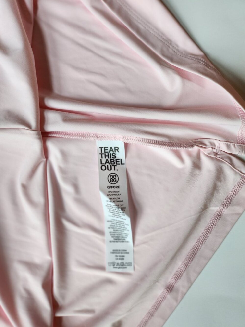 G/FORE Kapalua Butterfly Silky Tech Nylon Zip Golf Polo Pink Equestrian Style M - Picture 11 of 15